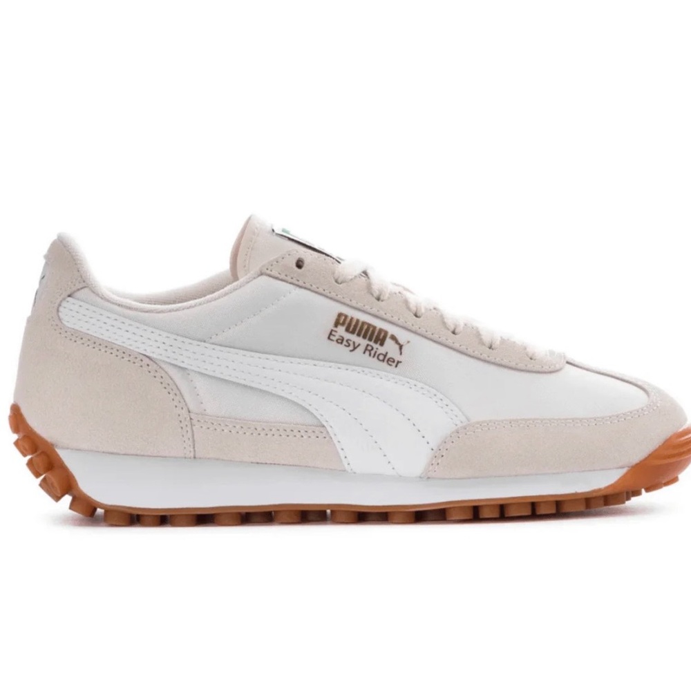 Puma Easy Rider Vintage White and Gold Sneakers
